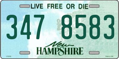 NH license plate 3478583