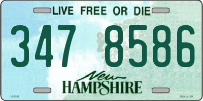 NH license plate 3478586