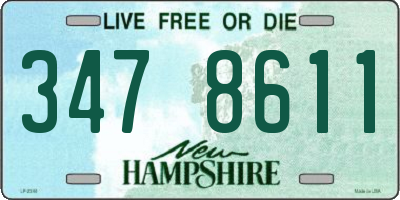 NH license plate 3478611