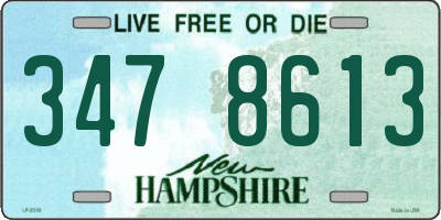 NH license plate 3478613