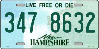 NH license plate 3478632