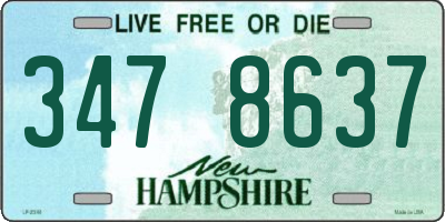 NH license plate 3478637