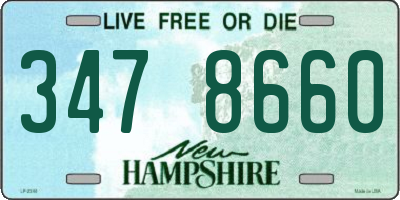 NH license plate 3478660