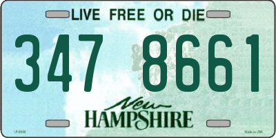 NH license plate 3478661
