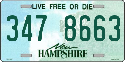 NH license plate 3478663
