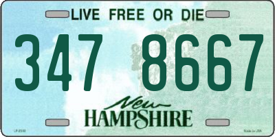 NH license plate 3478667