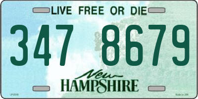 NH license plate 3478679