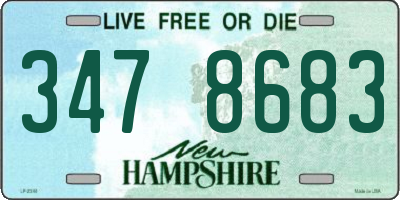 NH license plate 3478683