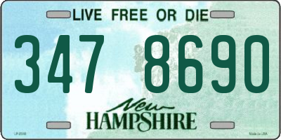 NH license plate 3478690