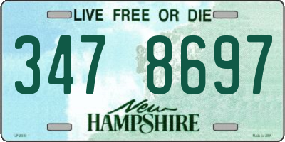 NH license plate 3478697