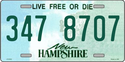 NH license plate 3478707