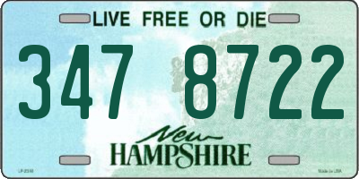 NH license plate 3478722