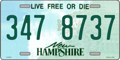 NH license plate 3478737