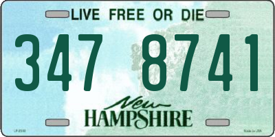 NH license plate 3478741