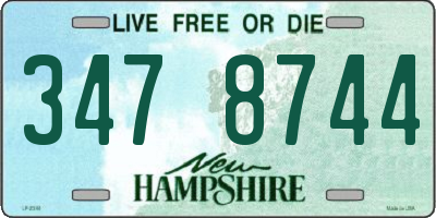 NH license plate 3478744