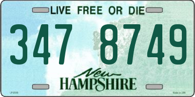 NH license plate 3478749