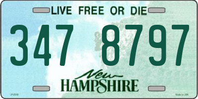 NH license plate 3478797