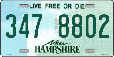 NH license plate 3478802