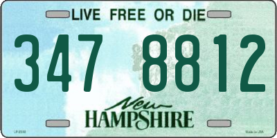 NH license plate 3478812
