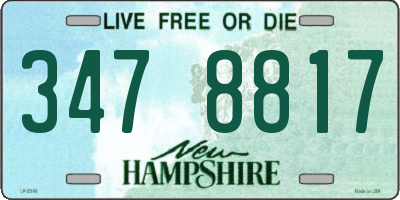 NH license plate 3478817