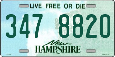 NH license plate 3478820