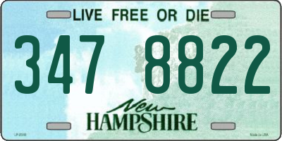 NH license plate 3478822
