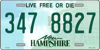 NH license plate 3478827