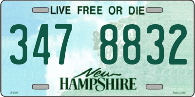 NH license plate 3478832