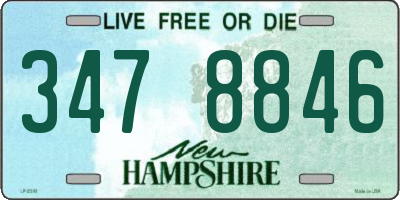 NH license plate 3478846