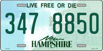 NH license plate 3478850