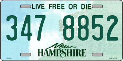 NH license plate 3478852