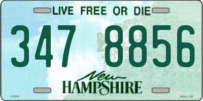 NH license plate 3478856
