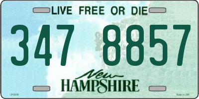 NH license plate 3478857