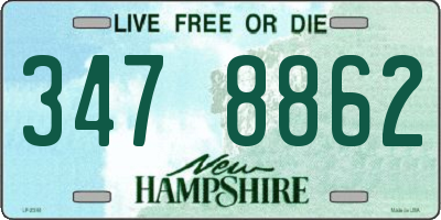 NH license plate 3478862