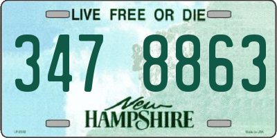 NH license plate 3478863