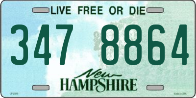 NH license plate 3478864
