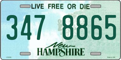 NH license plate 3478865