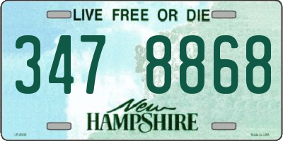 NH license plate 3478868