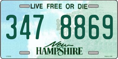 NH license plate 3478869