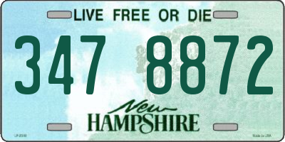 NH license plate 3478872