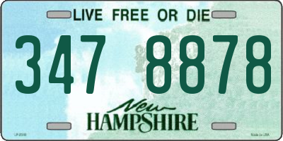 NH license plate 3478878
