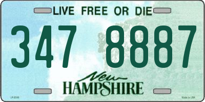 NH license plate 3478887