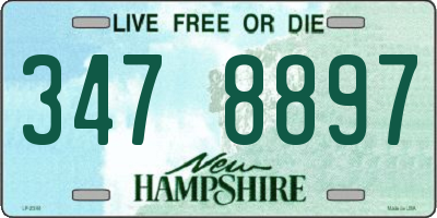 NH license plate 3478897