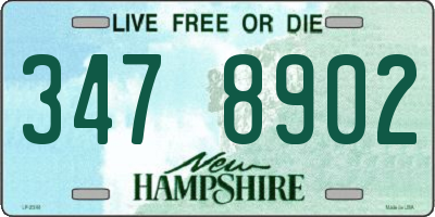 NH license plate 3478902