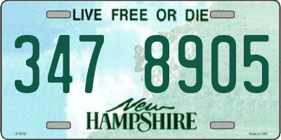 NH license plate 3478905