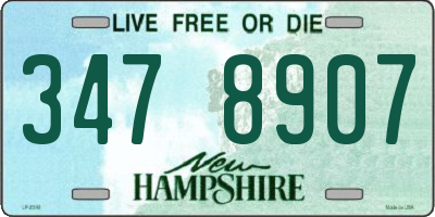 NH license plate 3478907