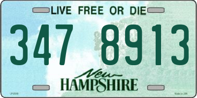 NH license plate 3478913