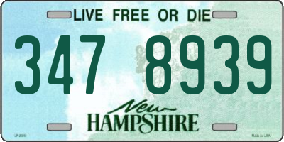 NH license plate 3478939