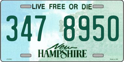 NH license plate 3478950