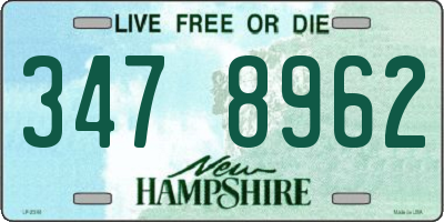 NH license plate 3478962